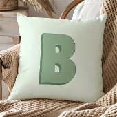 Elegant Letter B Monogram Personalized Initial クッション