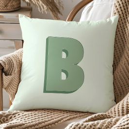 Elegant Letter B Monogram Personalized Initial クッション