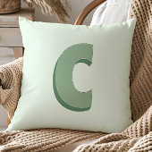 Elegant Letter C Monogram Personalized Initial クッション