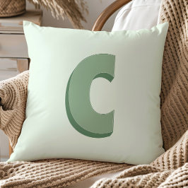 Elegant Letter C Monogram Personalized Initial クッション