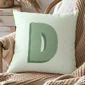 Elegant Letter D Monogram Personalized Initial クッション