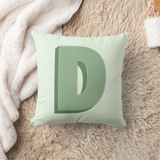 Elegant Letter D Monogram Personalized Initial クッション (ブランケット)