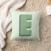Elegant Letter E Monogram Personalized Initial クッション (ブランケット)