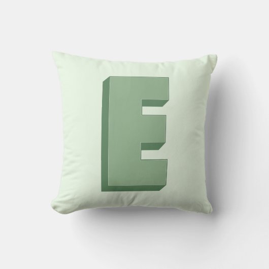 Elegant Letter E Monogram Personalized Initial クッション (正面)