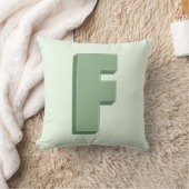 Elegant Letter F Monogram Personalized Initial クッション (ブランケット)