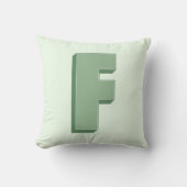 Elegant Letter F Monogram Personalized Initial クッション (正面)