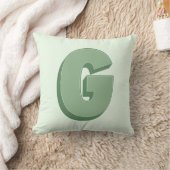 Elegant Letter G Monogram Personalized Initial クッション (ブランケット)