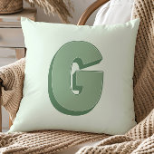 Elegant Letter G Monogram Personalized Initial クッション
