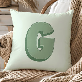 Elegant Letter G Monogram Personalized Initial クッション