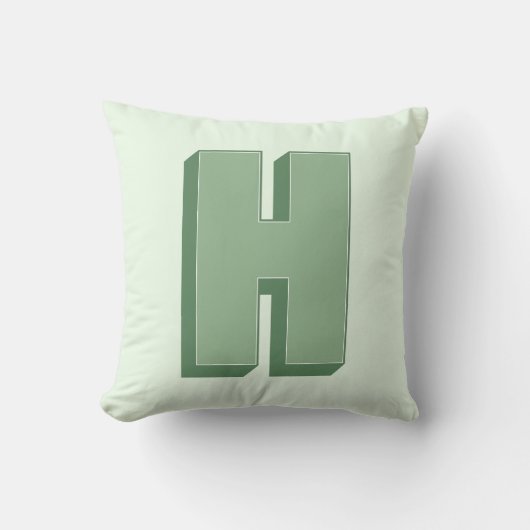 Elegant Letter H Monogram Personalized Initial クッション (正面)