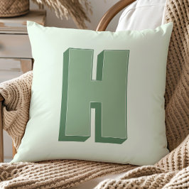 Elegant Letter H Monogram Personalized Initial クッション