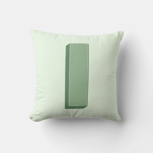 Elegant Letter I Monogram Personalized Initial クッション (正面)