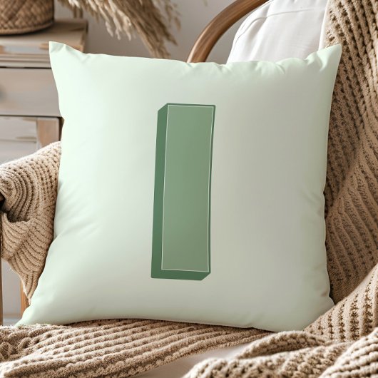 Elegant Letter I Monogram Personalized Initial クッション