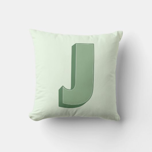 Elegant Letter J Monogram Personalized Initial クッション (正面)