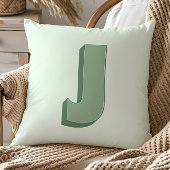 Elegant Letter J Monogram Personalized Initial クッション
