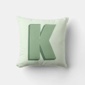 Elegant Letter K Monogram Personalized Initial クッション (正面)