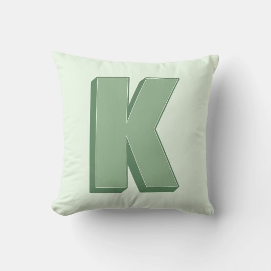 Elegant Letter K Monogram Personalized Initial クッション (正面)