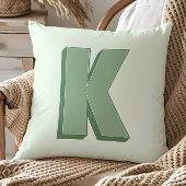 Elegant Letter K Monogram Personalized Initial クッション