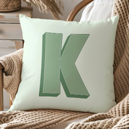 Elegant Letter K Monogram Personalized Initial クッション
