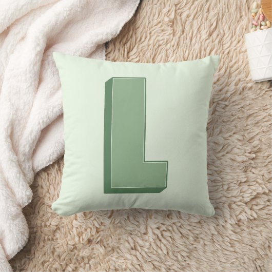 Elegant Letter L Monogram Personalized Initial クッション (ブランケット)