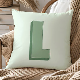 Elegant Letter L Monogram Personalized Initial クッション