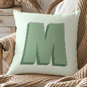 Elegant Letter M Monogram Personalized Initial クッション