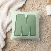Elegant Letter M Monogram Personalized Initial クッション (ブランケット)