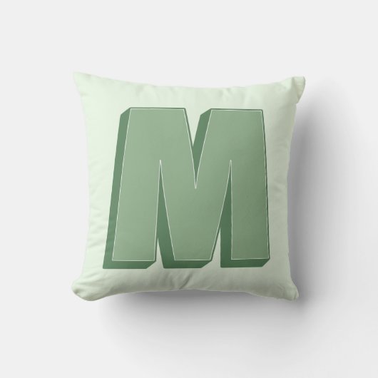 Elegant Letter M Monogram Personalized Initial クッション (正面)