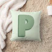 Elegant Letter P Monogram Personalized Initial クッション (ブランケット)