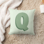 Elegant Letter Q Monogram Personalized Initial クッション (ブランケット)