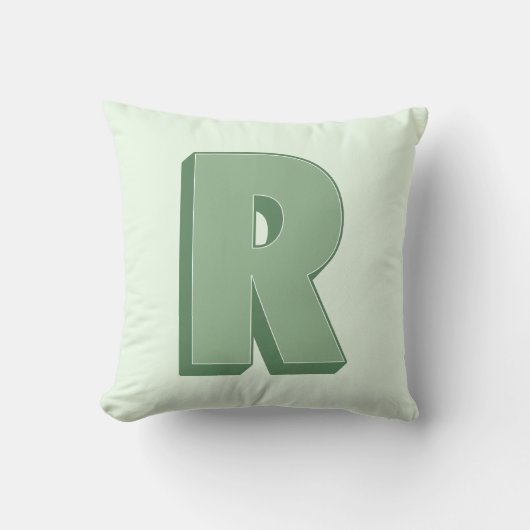 Elegant Letter R Monogram Personalized Initial クッション (正面)