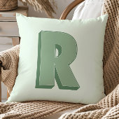 Elegant Letter R Monogram Personalized Initial クッション