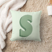 Elegant Letter S Monogram Personalized Initial クッション (ブランケット)