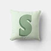 Elegant Letter S Monogram Personalized Initial クッション (正面)
