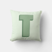 Elegant Letter T Monogram Personalized Initial クッション (正面)