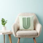 Elegant Letter U Monogram Personalized Initial クッション (椅子)