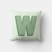 Elegant Letter W Monogram Personalized Initial クッション (正面)