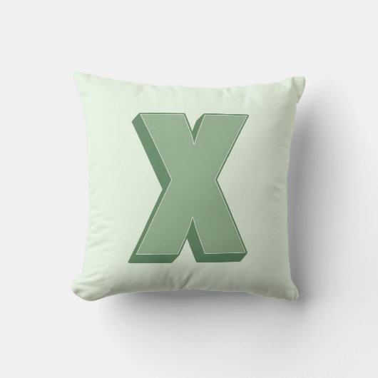 Elegant Letter X Monogram Personalized Initial クッション (正面)