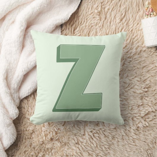 Elegant Letter Z Monogram Personalized Initial クッション (ブランケット)