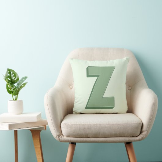 Elegant Letter Z Monogram Personalized Initial クッション (椅子)