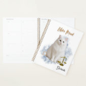 Elegant Libra Zodiac Cat White Planner Notebook プランナー手帳 (ディスプレー)