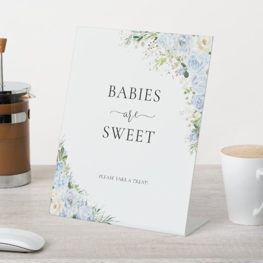 Elegant Light Blue Babies Are Sweet Sign 台座サイン (インサイチュ)