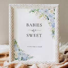 Elegant Light Blue Babies Are Sweet Sign 台座サイン