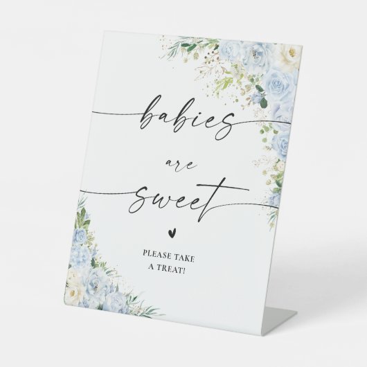 Elegant Light Blue Babies Are Sweet Sign 台座サイン (正面)