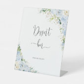 Elegant Light Blue Baby Shower Dessert Bar Sign 台座サイン (正面)