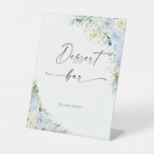 Elegant Light Blue Baby Shower Dessert Bar Sign 台座サイン (正面)