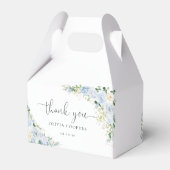 Elegant Light Blue Baby Shower Favor Box フェイバーボックス (裏面サイド)