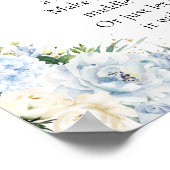 Elegant Light Blue Baby Shower Poster ポスター (角)