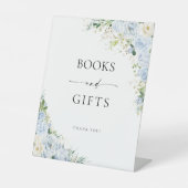 Elegant Light Blue Books And Gifts Sign 台座サイン (正面)