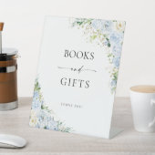 Elegant Light Blue Books And Gifts Sign 台座サイン (インサイチュ)